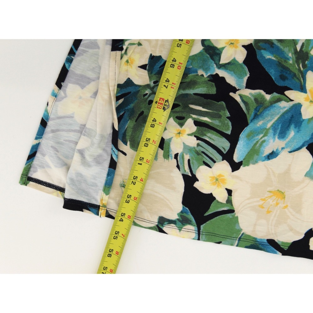 J. Jill Halter Maxi Dress Size L Sleeveless Tropical Floral Pockets Stretchy - Picture 10 of 14